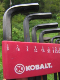set of hex keys standard not metric